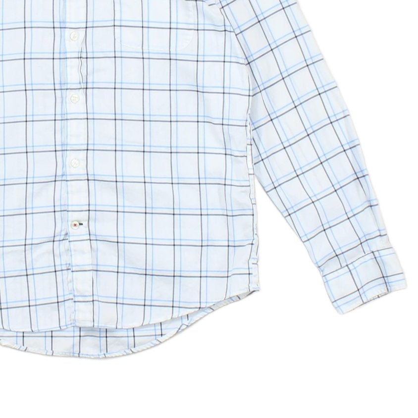 Mens Check Shirt Pattern Long Sleeve Button Down