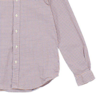 Mens Check Shirt Slim Fit Stretch Oxford