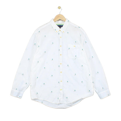 Mens Patterned Shirt Button Down Long Sleeve