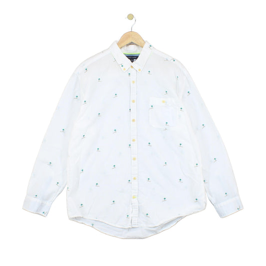 Mens Patterned Shirt Button Down Long Sleeve