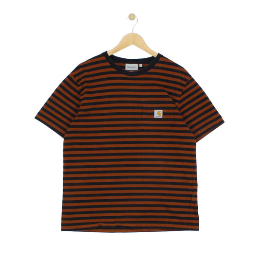 Mens Striped T-Shirt Crew Neck