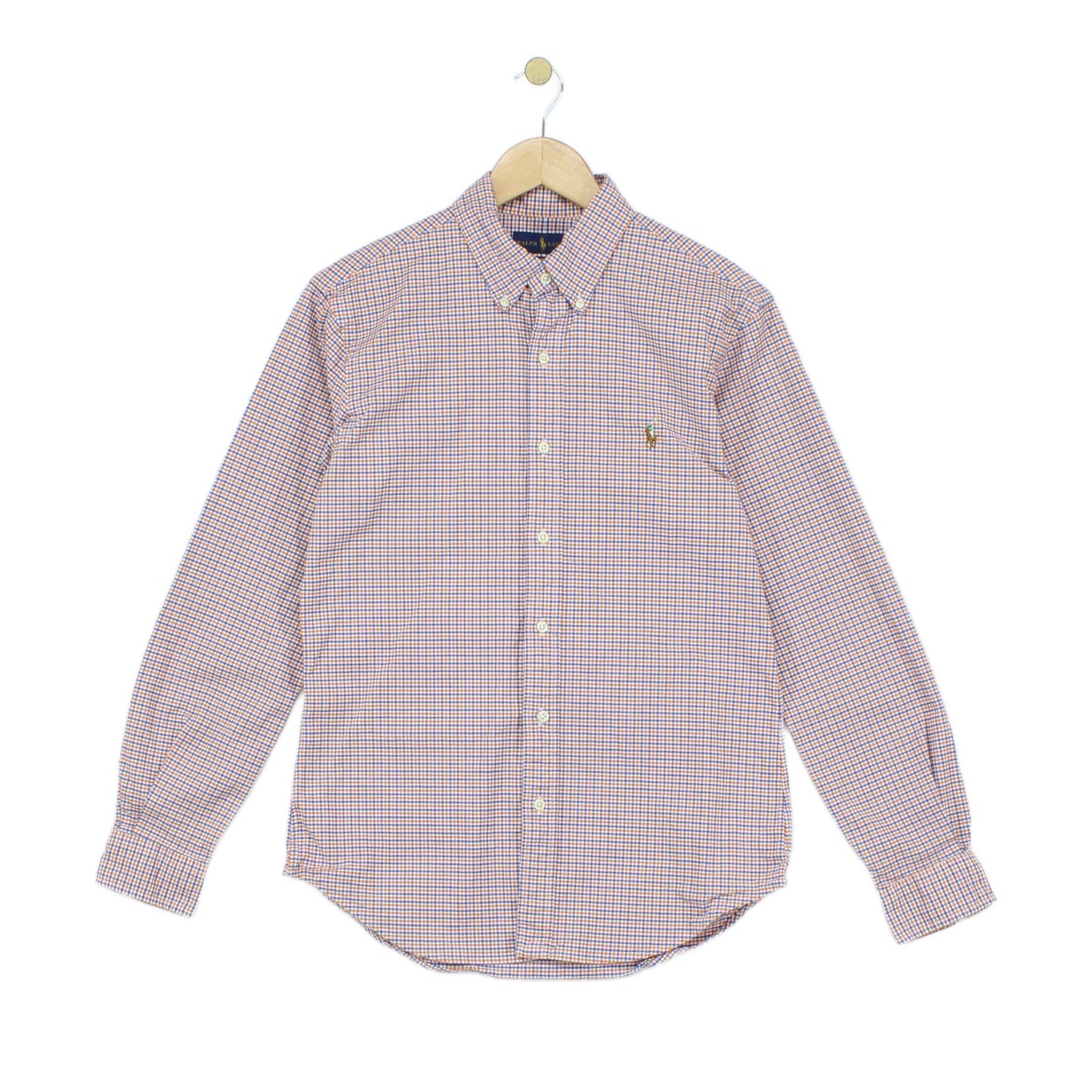 Mens Check Shirt Slim Fit Stretch Oxford