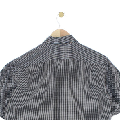Mens Check Shirt Short Sleeve Button Up