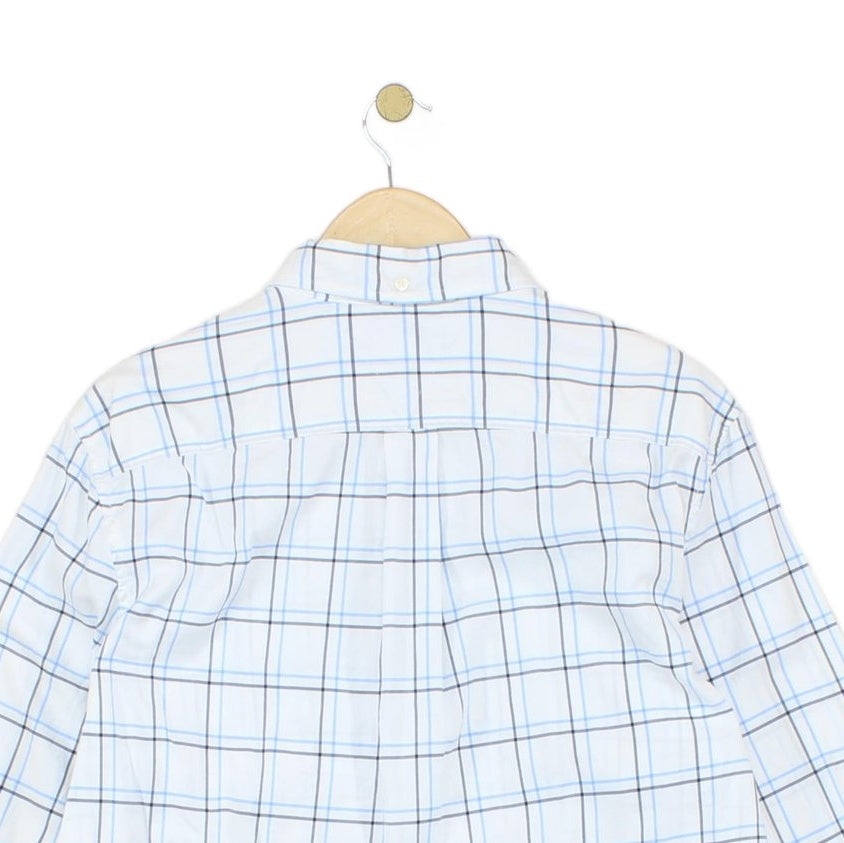 Mens Check Shirt Pattern Long Sleeve Button Down