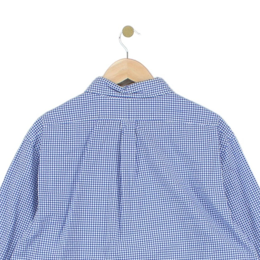 Mens Check Shirt Slim Fit Button Down