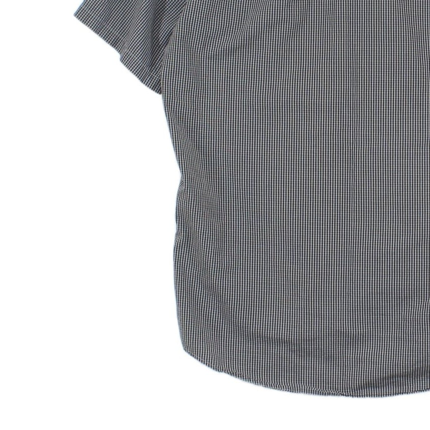 Mens Check Shirt Short Sleeve Button Up