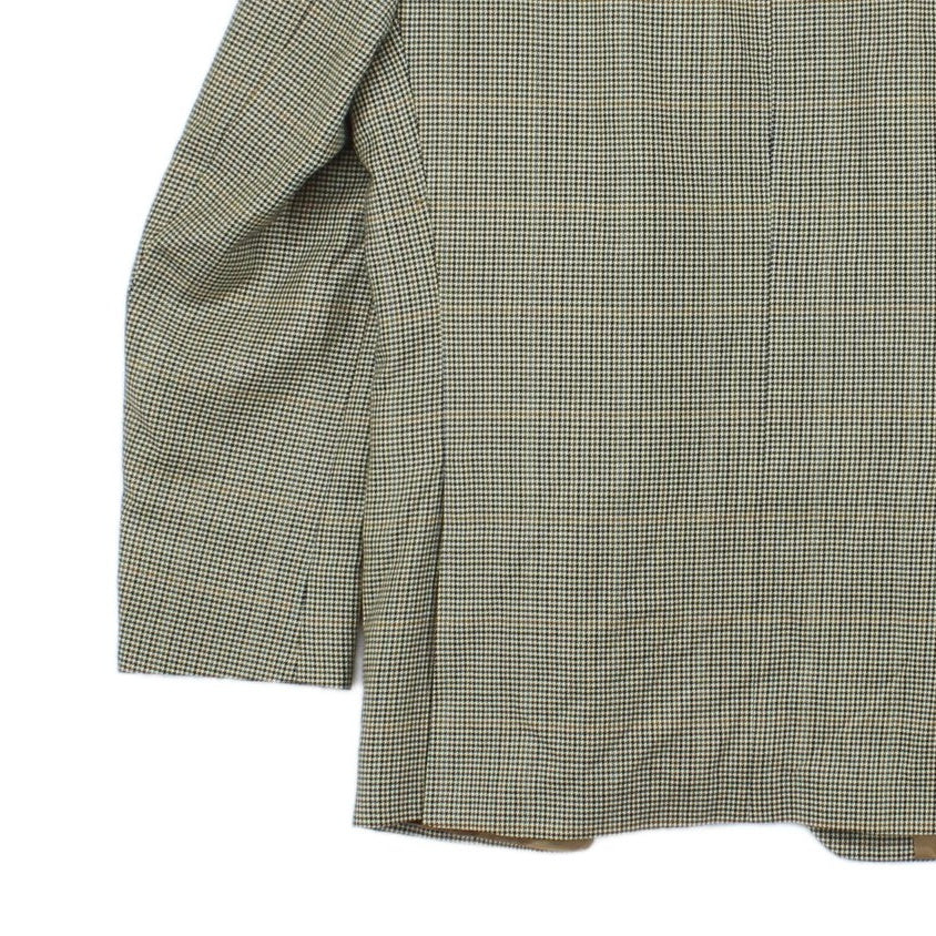 Mens Blazer Check Wool Silk Short