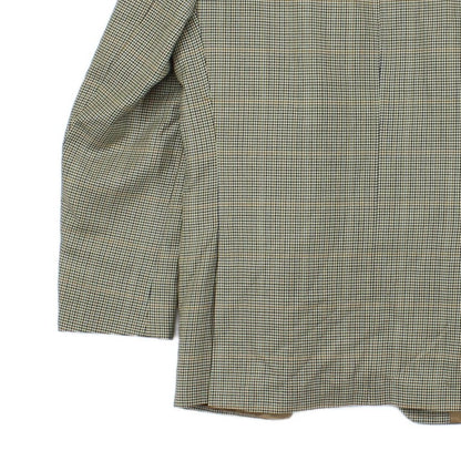Mens Blazer Check Wool Silk Short