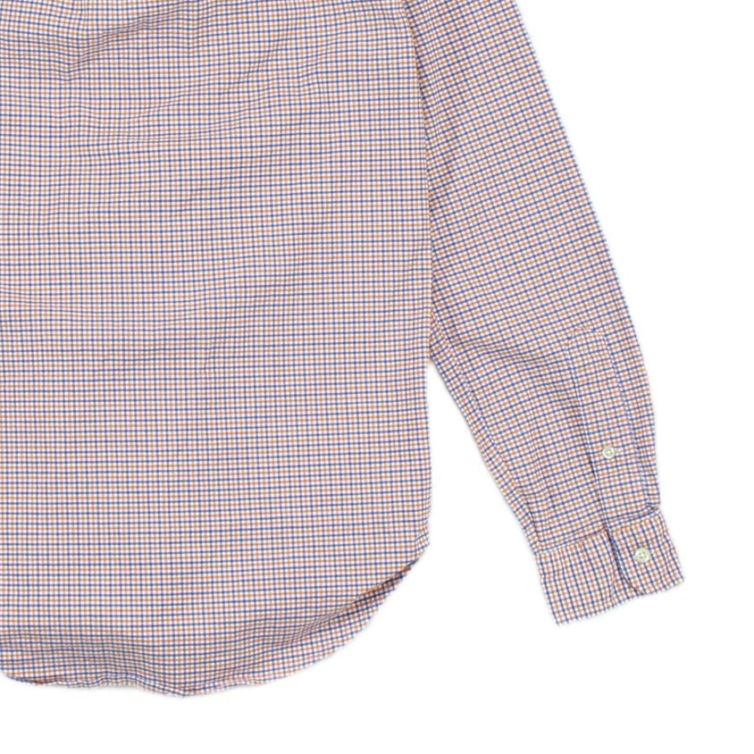 Mens Check Shirt Slim Fit Stretch Oxford