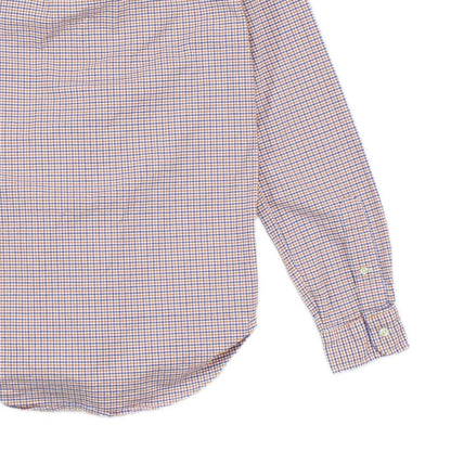 Mens Check Shirt Slim Fit Stretch Oxford