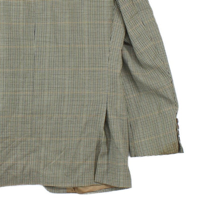 Mens Blazer Check Wool Silk Short