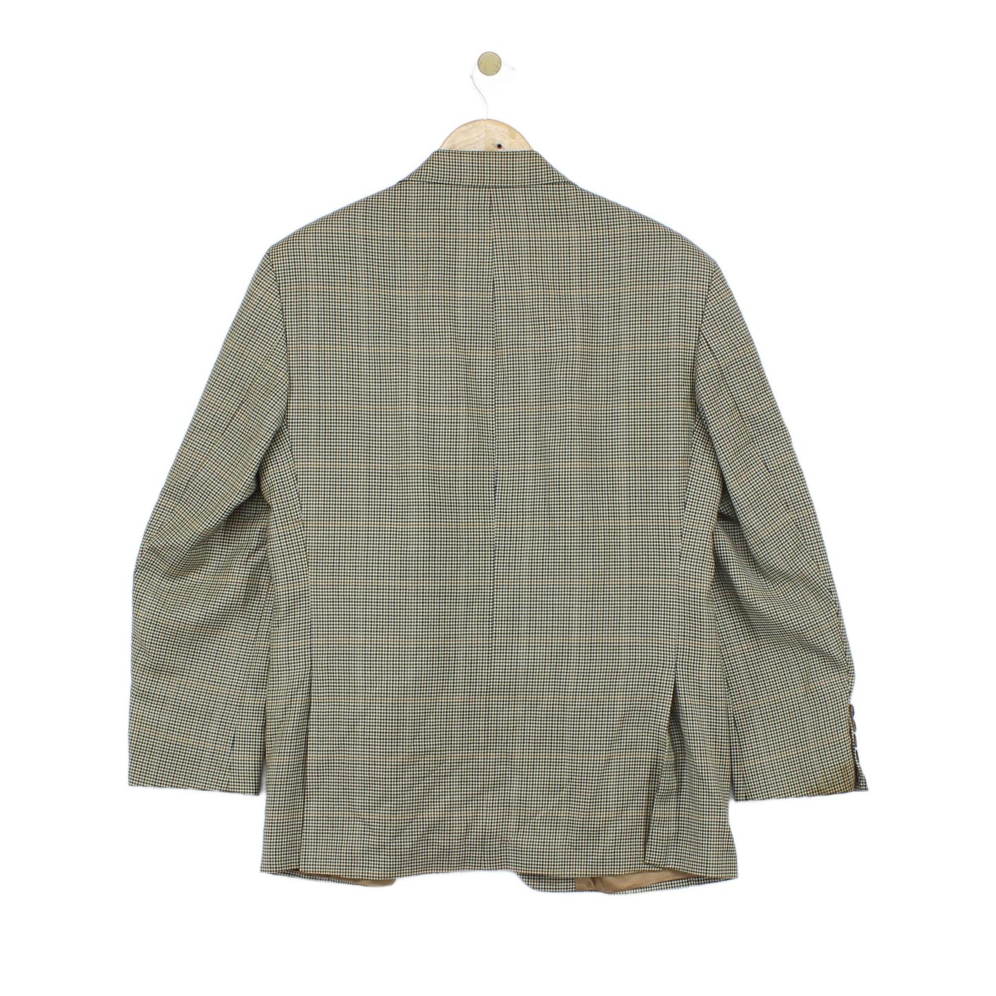 Mens Blazer Check Wool Silk Short
