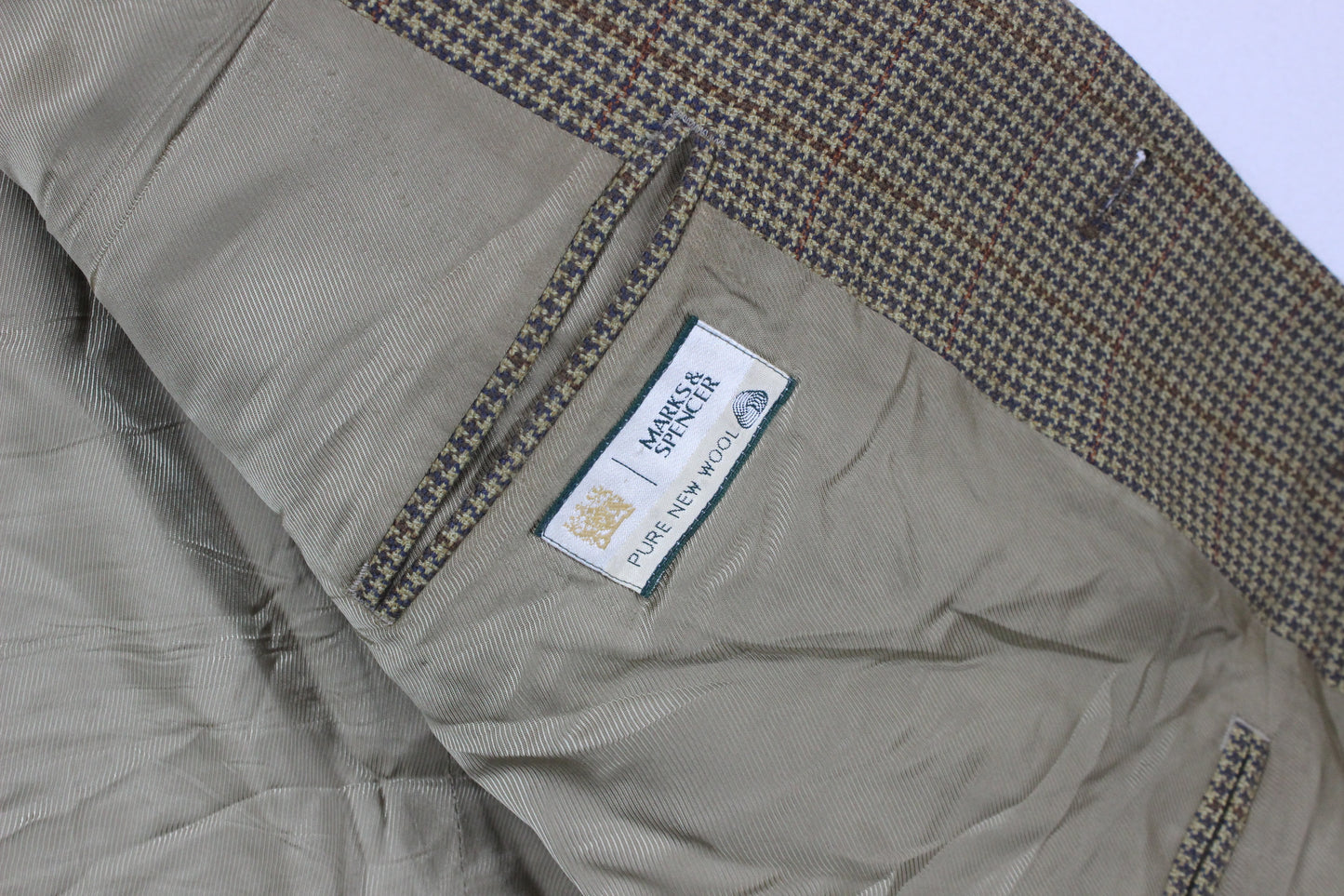 Mens Tweed Blazer Check Short