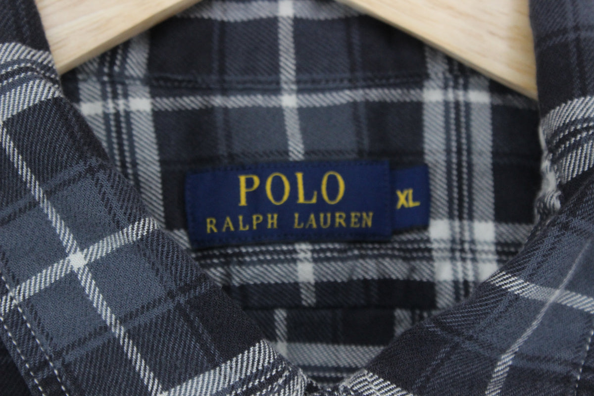 Mens Plaid Shirt Button Up Long Sleeve