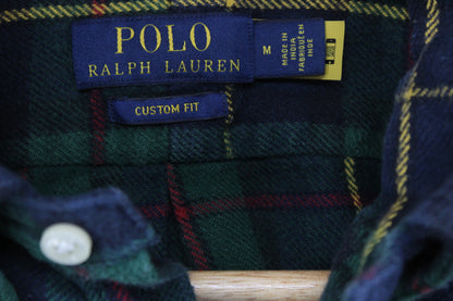 Mens Plaid Shirt Custom Fit Button Down Long Sleeve