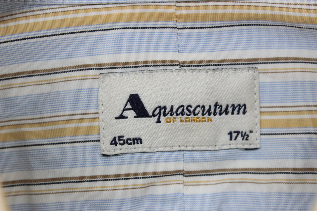 Mens Striped Shirt Button Up Cotton