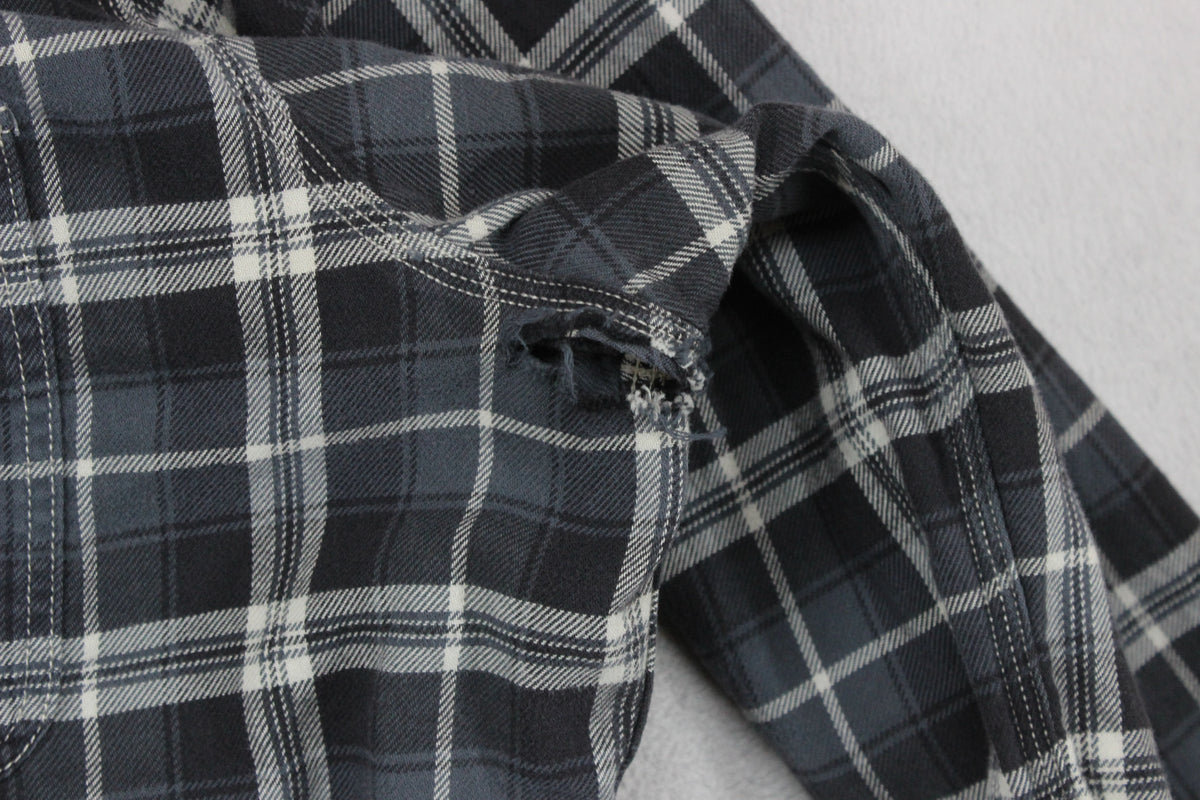 Mens Plaid Shirt Button Up Long Sleeve