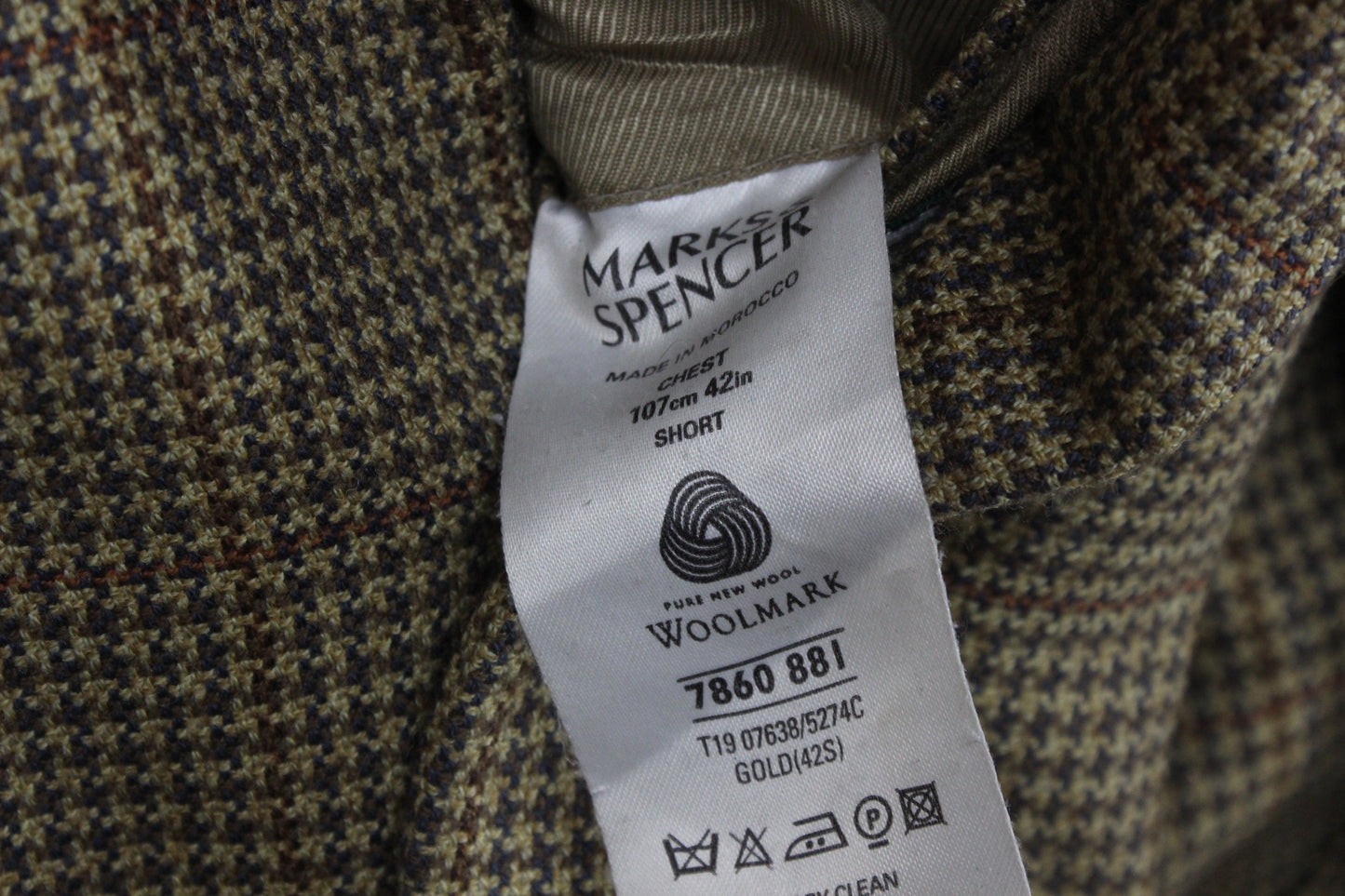 Mens Tweed Blazer Check Short