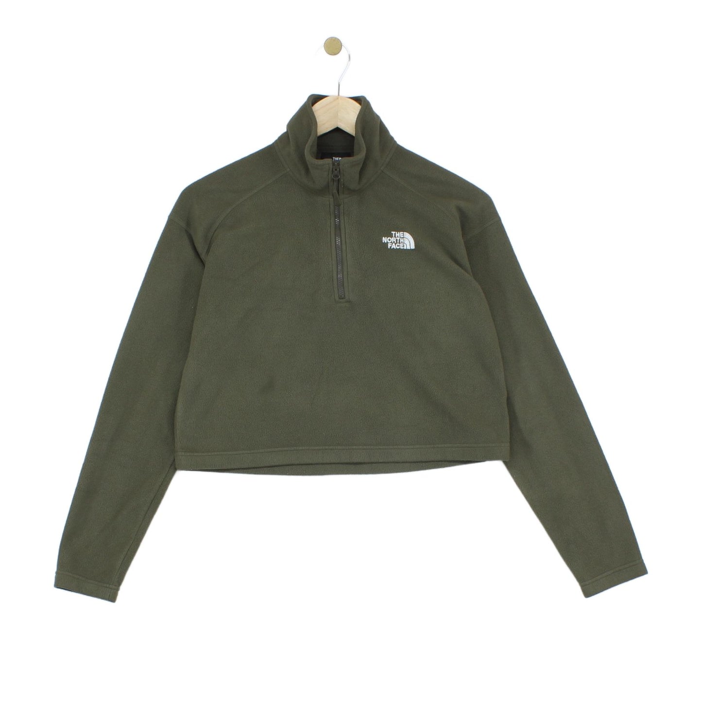Womens 1/4 Zip Fleece Outdoor Cropped
