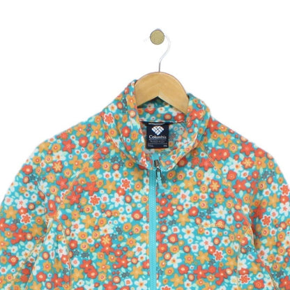 Womens Fleece Jacket Floral Pattern Full Zip