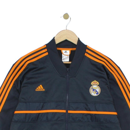 Mens Real Madrid Track Jacket Stripes Full Zip