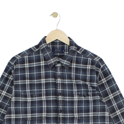 Mens Plaid Shirt Button Up Long Sleeve