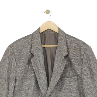 Mens Tweed Blazer Uk Made Notch Lapel Wool