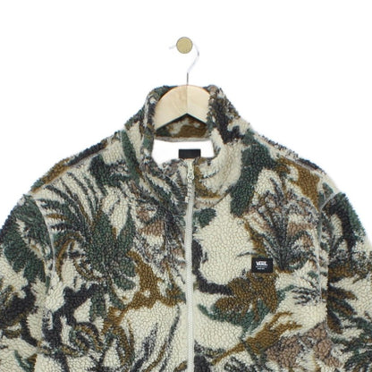 Mens Sherpa Fleece Jacket Floral Patterned