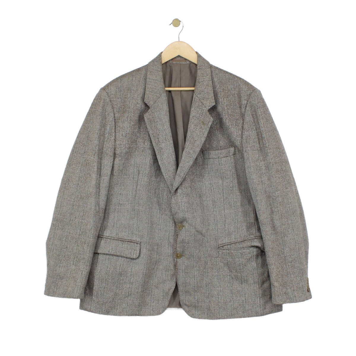 Mens Tweed Blazer Uk Made Notch Lapel Wool