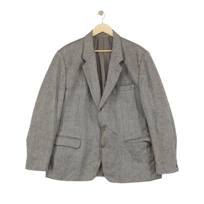 Mens Tweed Blazer Uk Made Notch Lapel Wool