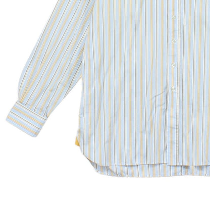 Mens Striped Shirt Button Up Cotton