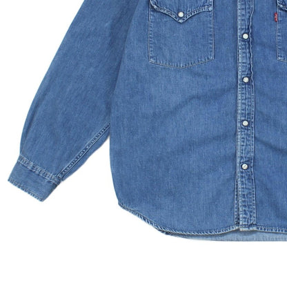 Mens Denim Shirt Made In Portugal Western Snap
