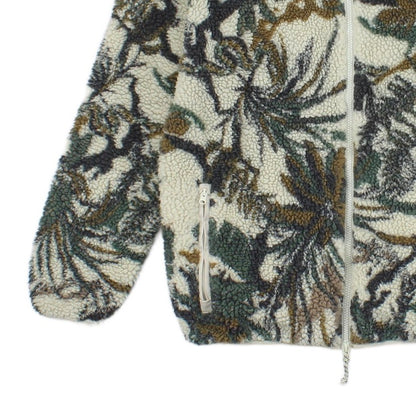Mens Sherpa Fleece Jacket Floral Patterned