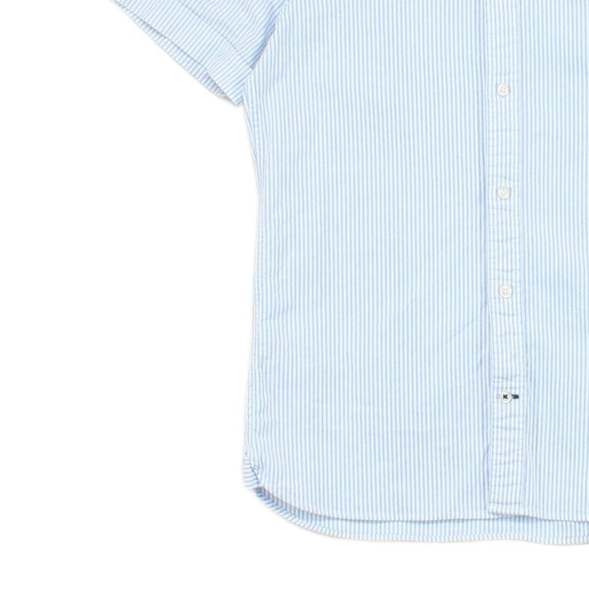 Mens Striped Shirt Stretch Slim Fit Button Down