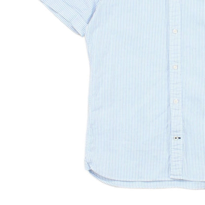 Mens Striped Shirt Stretch Slim Fit Button Down