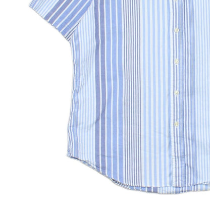 Mens Striped Shirt Short Sleeve Classic Fit