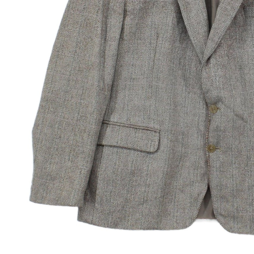 Mens Tweed Blazer Uk Made Notch Lapel Wool