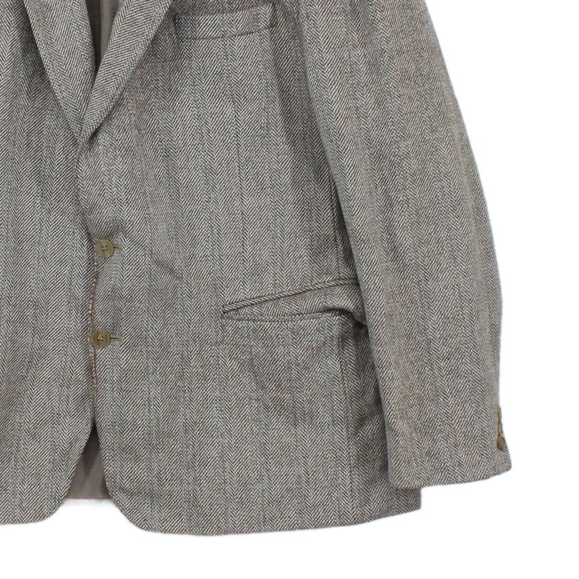 Mens Tweed Blazer Uk Made Notch Lapel Wool
