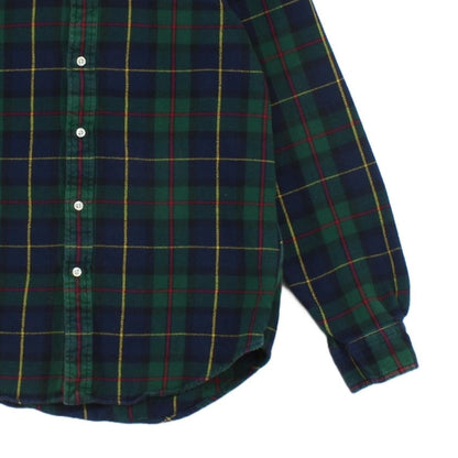 Mens Plaid Shirt Custom Fit Button Down Long Sleeve
