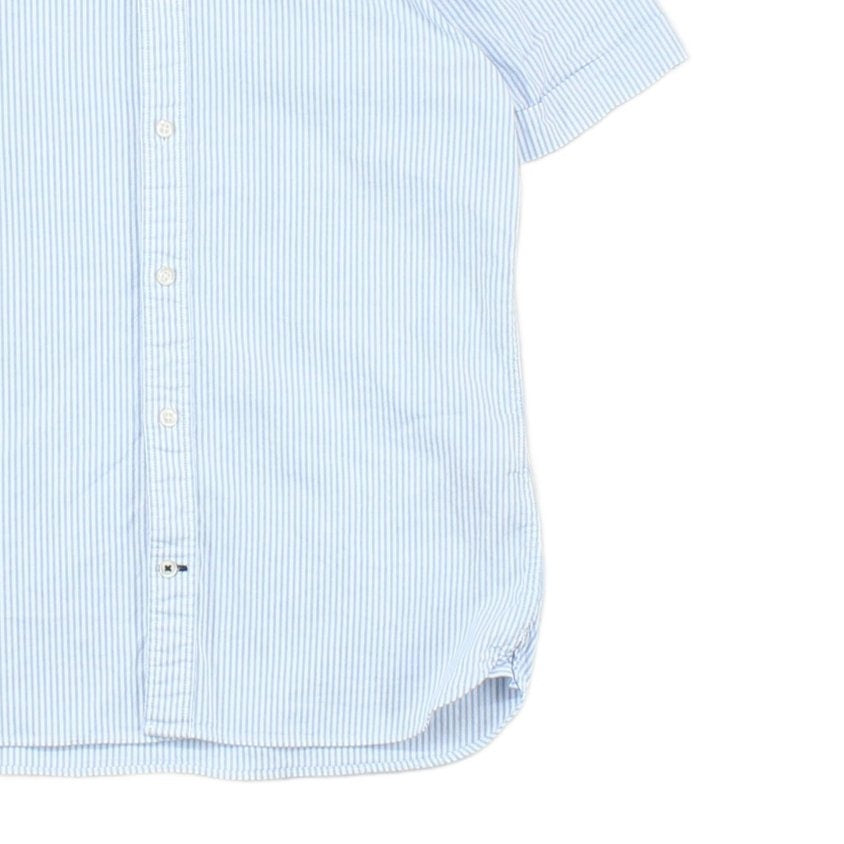Mens Striped Shirt Stretch Slim Fit Button Down