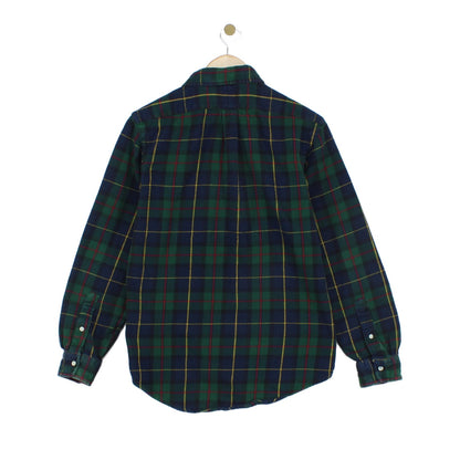 Mens Plaid Shirt Custom Fit Button Down Long Sleeve