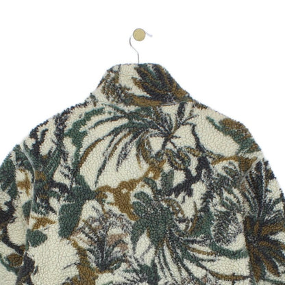 Mens Sherpa Fleece Jacket Floral Patterned