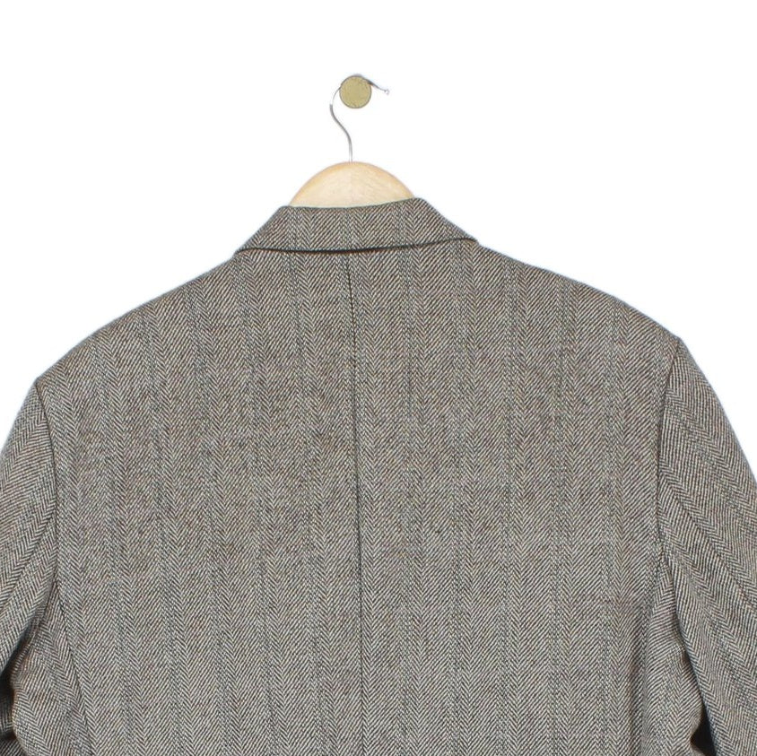 Mens Tweed Blazer Uk Made Notch Lapel Wool
