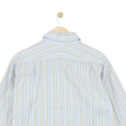 Mens Striped Shirt Button Up Cotton