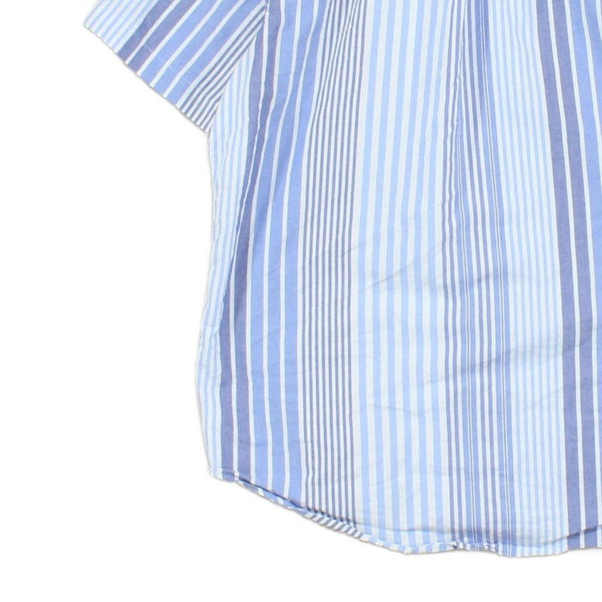 Mens Striped Shirt Short Sleeve Classic Fit