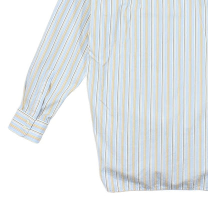Mens Striped Shirt Button Up Cotton