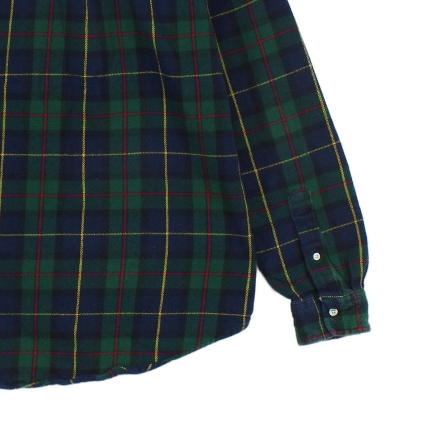 Mens Plaid Shirt Custom Fit Button Down Long Sleeve