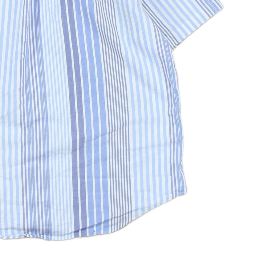 Mens Striped Shirt Short Sleeve Classic Fit