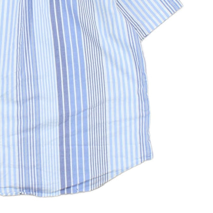 Mens Striped Shirt Short Sleeve Classic Fit