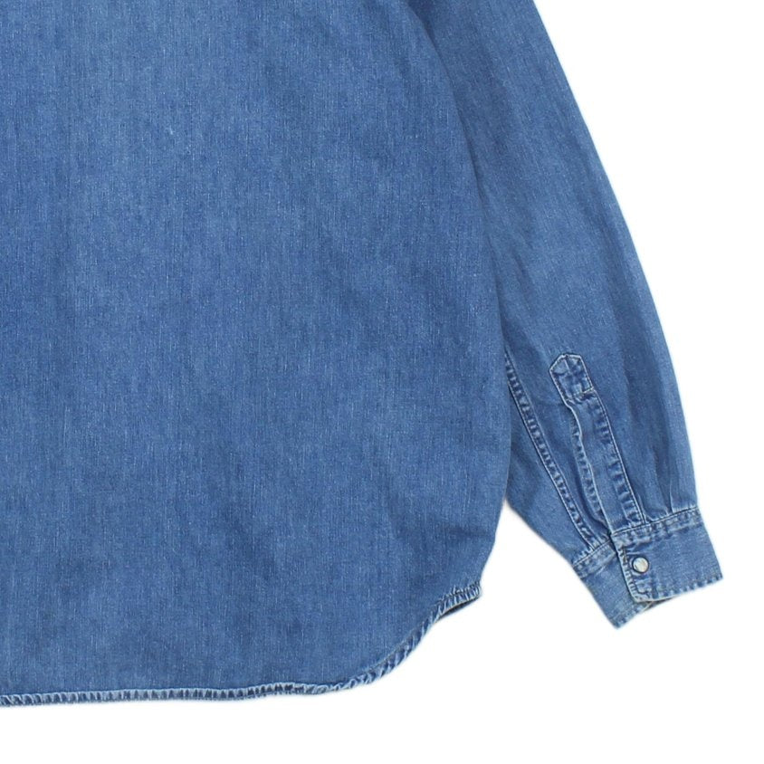 Mens Denim Shirt Made In Portugal Western Snap